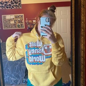 Retro yellow Disney parks hoodie
